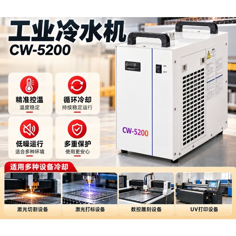 Laser Industrial Chiller - Refroidisseur industriel CW5200, petit refroidisseur d'eau