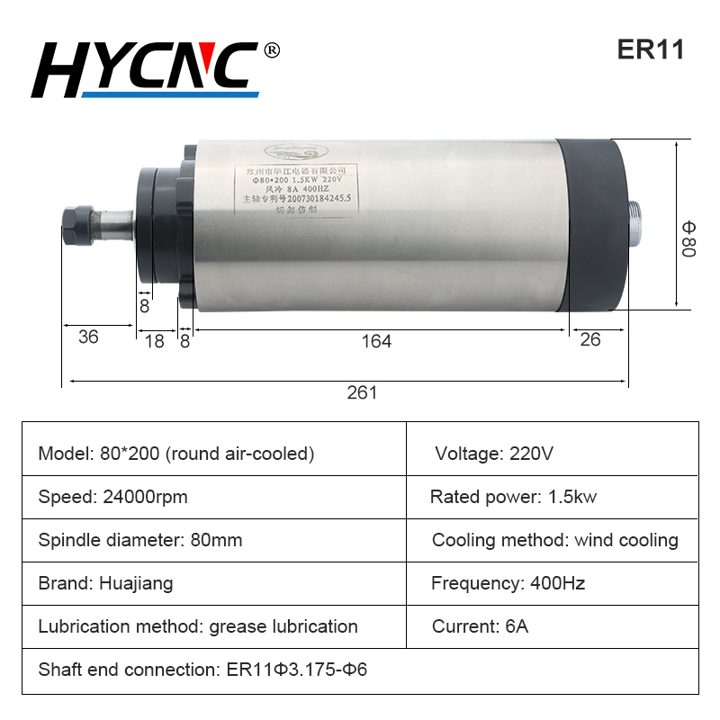 Broche de fraisage CNC 1,5 kW  - Cnc Spindle Motor avis et prix